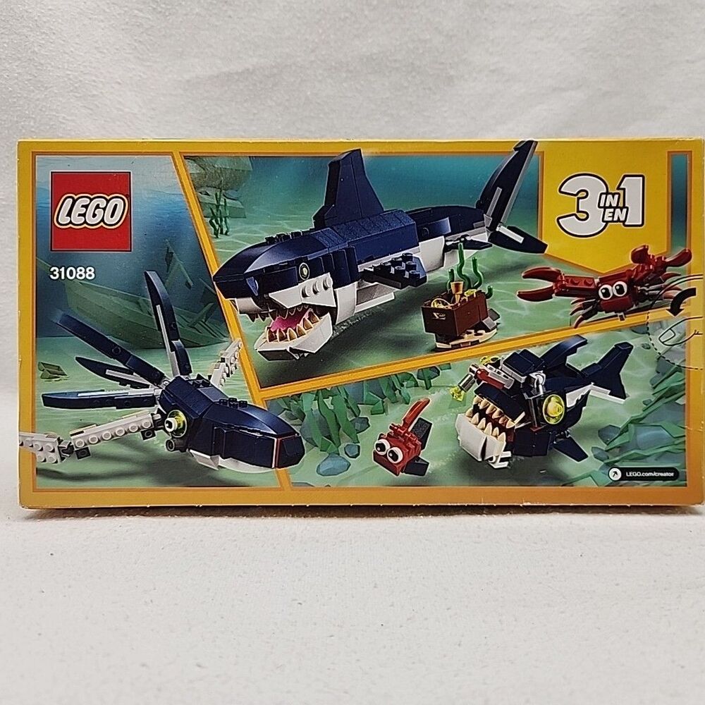 LEGO Creator Deep Sea Creatures #31088 Three 3 Models Shark Squid Lobster NEW